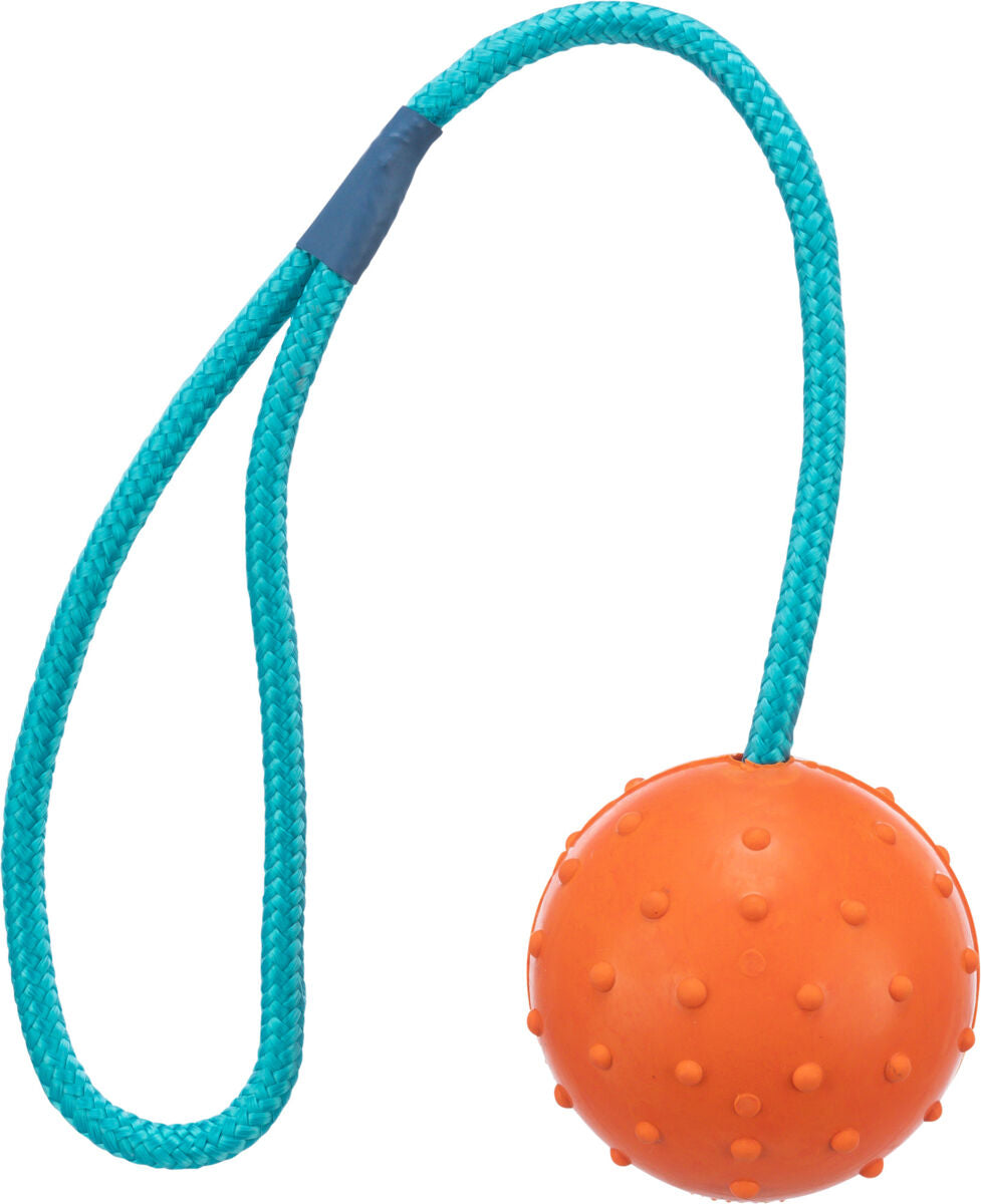 Trixie Ball mit Seil 30cm 6cm Farbe varriert