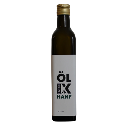 Bio Hanföl  kaltgepresst für Hund, Katze, Pferd und Speisen