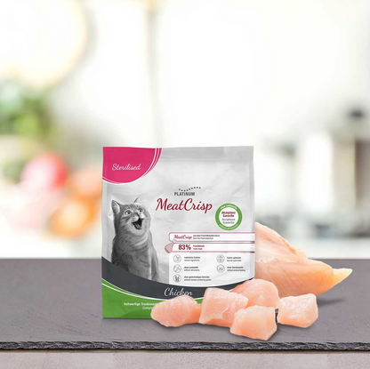 Meat Crisp Sterilised Ckicken Katzen Trockenfutter 83 % Fleisch Taurin optimiert