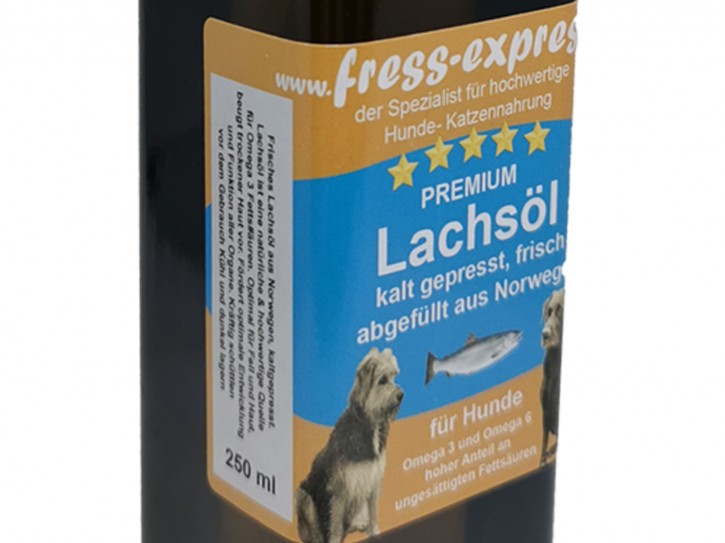 Lachsöl Ergänzungsfuttermittel für Hunde