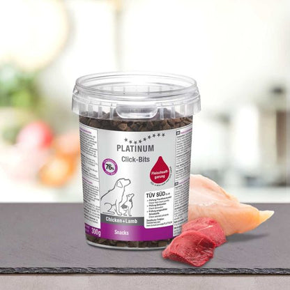 PLATINUM Clic-Bits Chicken+Lamb 300g